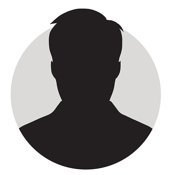 Silhouette of a person as a circular avatar placeholder on a light gray background